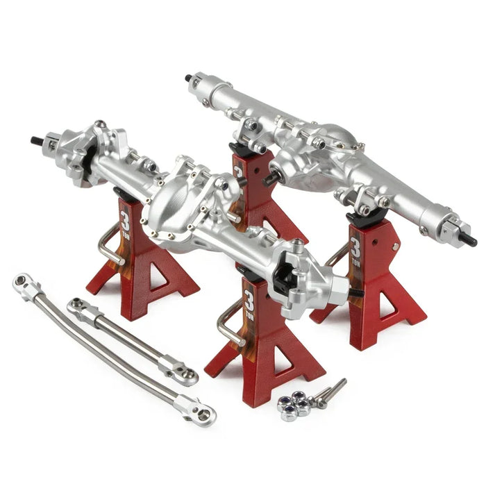 Front Rear Axle w/Optional Bevel Gear SOA Mount for Axial SCX10 II 1/10 (Alu)