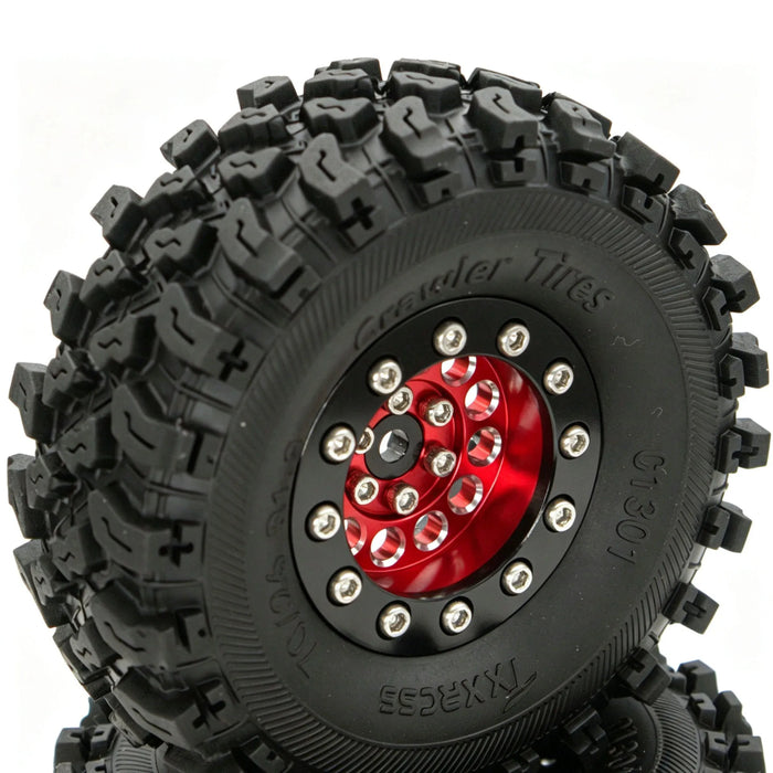 TxxRcss 4PCS 1.3" 70x26mm Beadlock Wheel Set 1/18/24 (Alu)