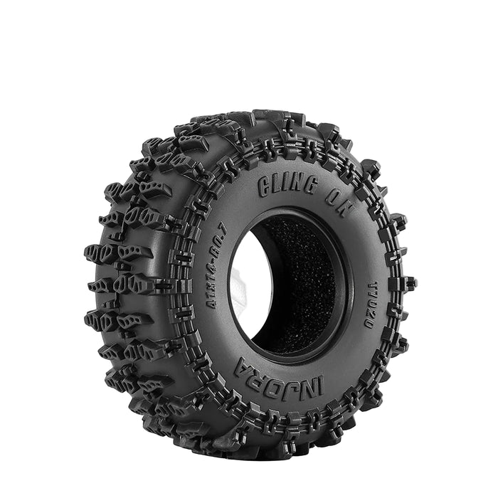 INJORA 4PCS 0.7" 41x14mm Cling On Crawler Tires 1/30