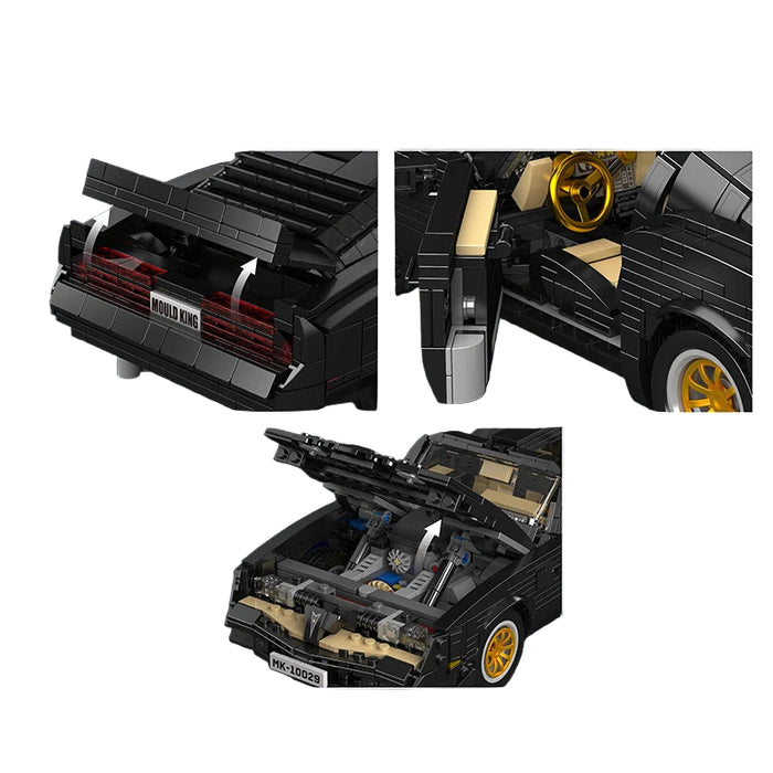 MOULD KING 10029 The Black Firebird Sports Car Model Building Blocks (1557 Pieces)