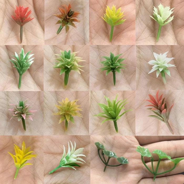 140 plantes artificielles de 2 à 3 cm.