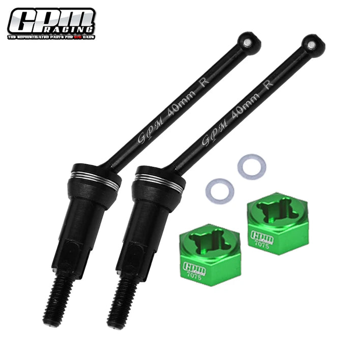 GPM Rear CVD Drive Shaft 40mm & Wheel Hex for ARRMA Mojave Grom 1/16 (Steel)