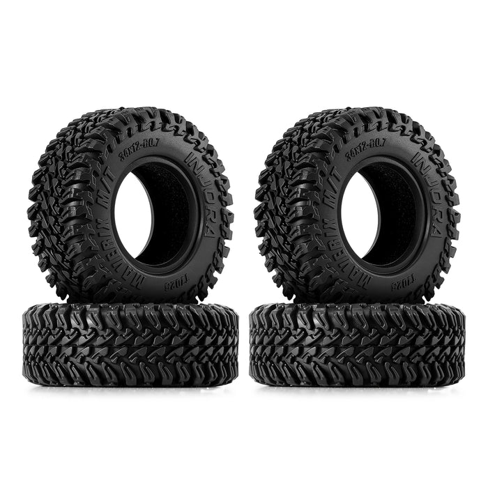 4PCS 34x12mm 0.7" MAVERIX M/T Tires for Axial SCX30 1/30