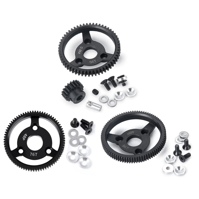 48Z 76/86Z / 32Z 18Z+56Z Stirnrad für Traxxas Slash 2wd 1/10 (Stahl)