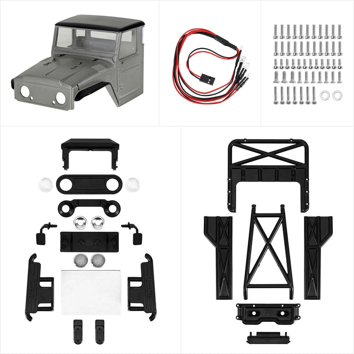 INJORA IR40-24 Half Truck Hard Body w/ Cage for Axial SCX24 1/24