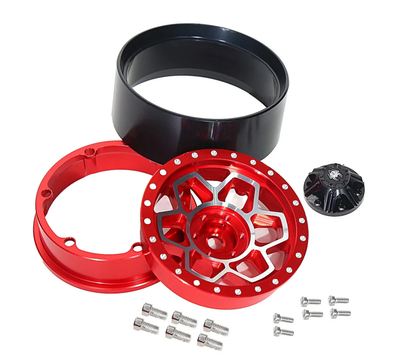 4PCS 1.9" 55x26mm 1/10 Crawler Beadlock Wheels (Metal)