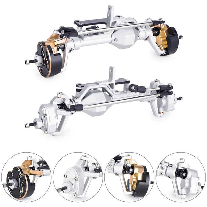 Front & Rear Axle Kit for Axial Capra 1/10 (Alu, Messing)