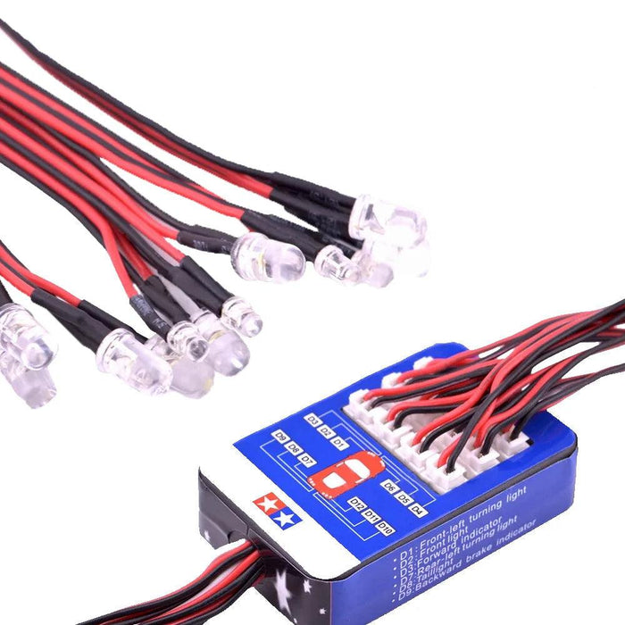 12 LED Licht Steuerbares Doppelblinklicht Kit 1/10