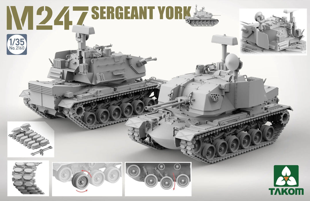 2160 M247 Sergeant York Tank 1/35 (Plastic) - upgraderc