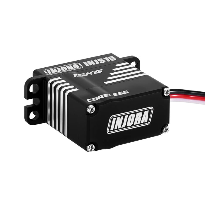 INJORA INJS15 15KG Waterproof Coreless High Torque Servo w/ Mount & Horn 1/18