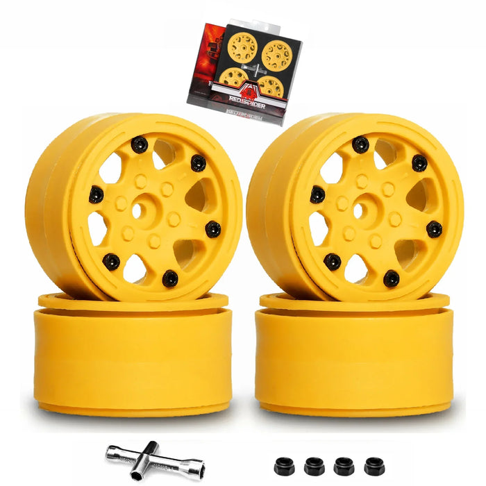 4PCS 2.2" 65x36mm 1/10 Crawler Beadlock Wheels (Plastic)