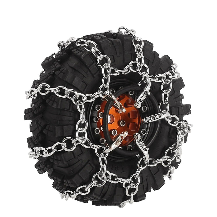 4PCS INJORA 1.0" 55-65mm 1/18 1/24 Crawler Tires Snow Chain