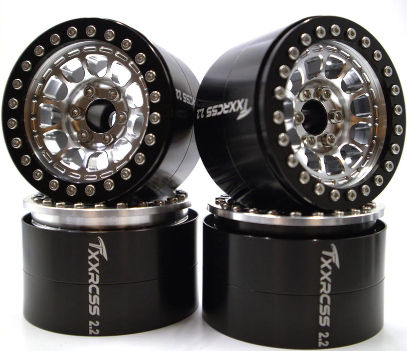 TxxRcss 4PCS 2.2" 61.5x40.5mm Beadlock Wheel Rims 1/10 (Alu)