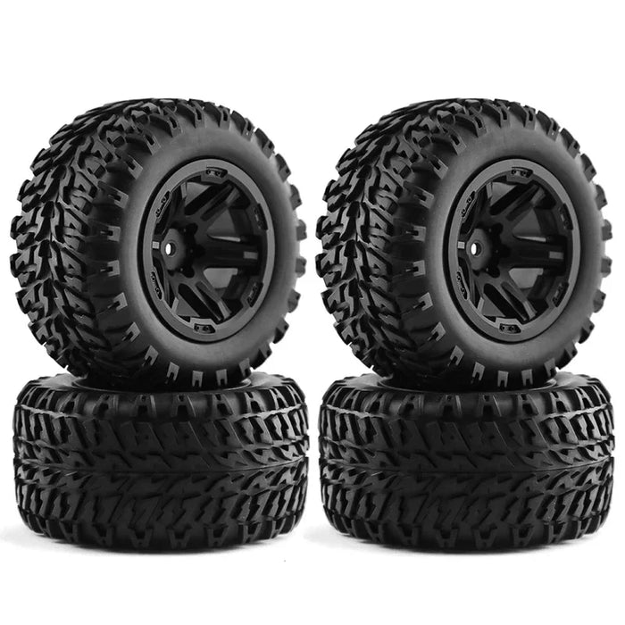 4PCS 105x52mm 1/10 Truggy Wheels Set (Plastic, Rubber)