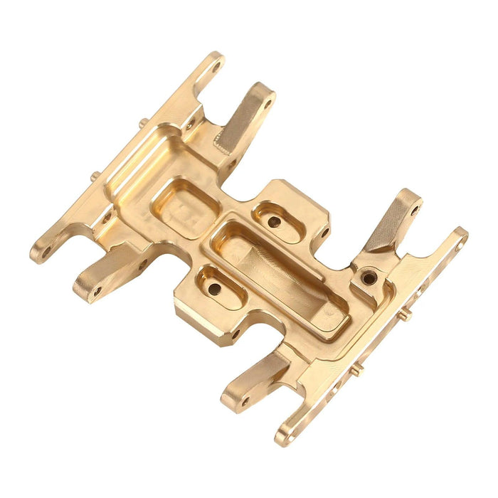 INJORA Skid Plate Transmission Mount for Axial SCX24 1/24 (Brass/Aluminum)