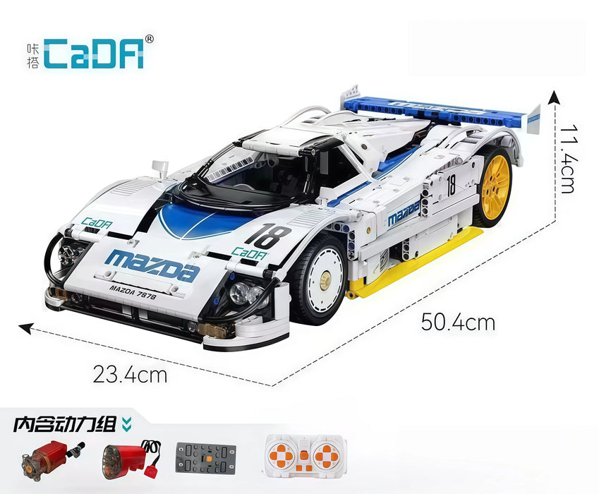 CaDA Mazda 787B 1/10 Technical Racing Car Model Building Blocks (1797 Stukken)