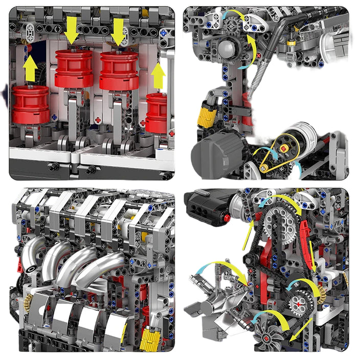 Mould King 10087 L4 Benzinmotor Bausteine (1787 Stück)