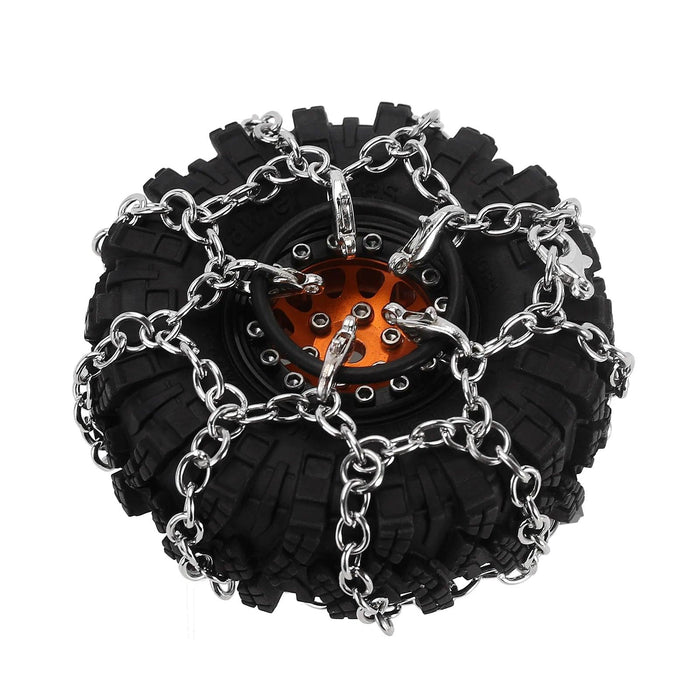 4PCS INJORA 1.0" 55-65mm 1/18 1/24 Crawler Tires Snow Chain