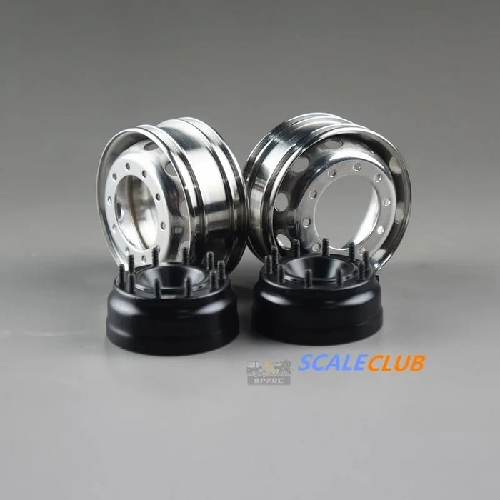 Scaleclub 2PCS Front Wheel Rims for Tractor Truck 1/14 (Metaal)