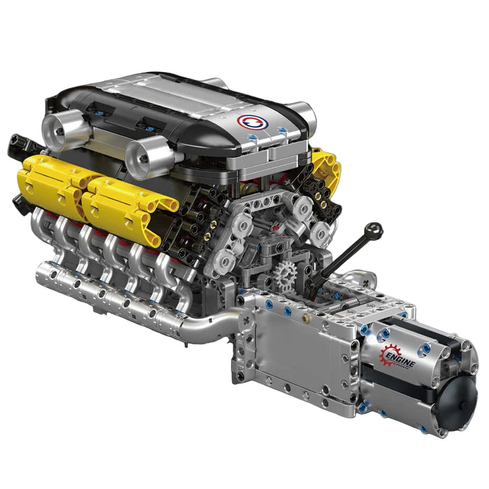 Mould King 10202 Supersportwagen V12 Motor + Getriebe Bausteine (1260 Stücken)