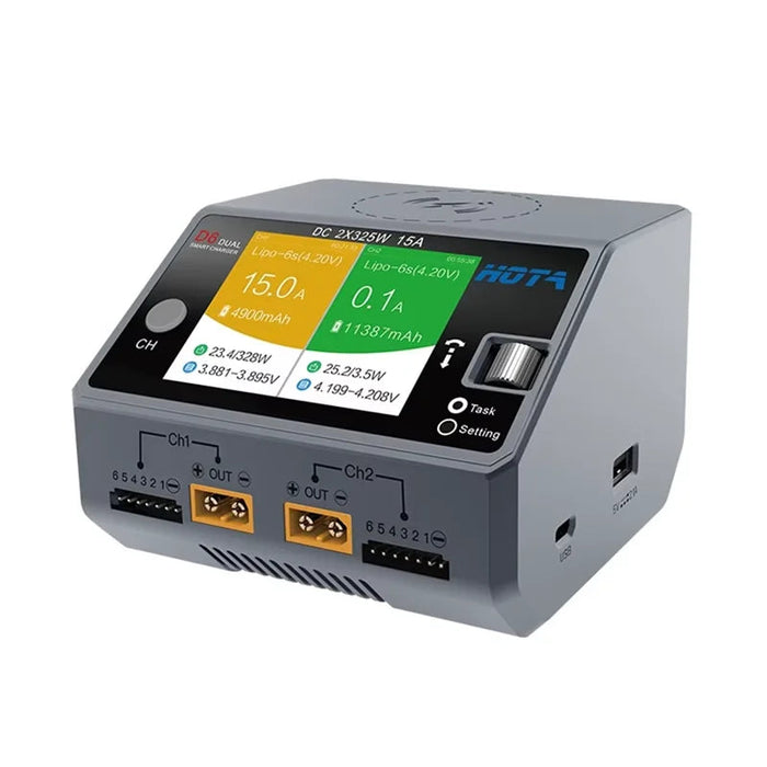 HOTA D6 650W 15A Dual Channel DC Smart Charger