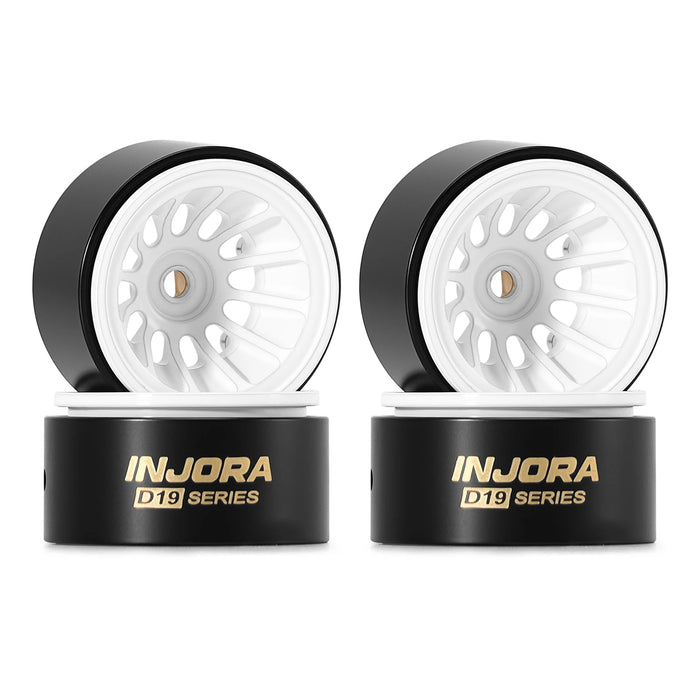 INJORA 4PCS 0.7" 19x10.8mm Beadlock Wheels Rims (Messing)