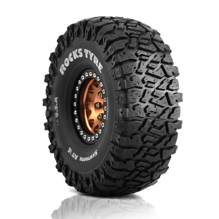 4PCS 1.9" 120x48mm 1/10 Crawler Beadlock Wheels Set (Metaal, Rubber)