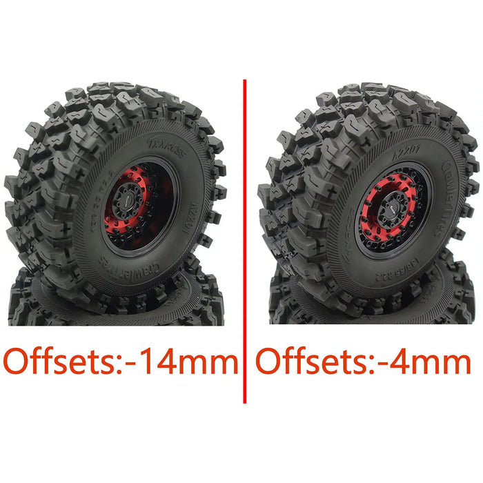 TxxRcss 4PCS 2.2" 136x55mm Beadlock Wheel Set 1/10 (Alu)