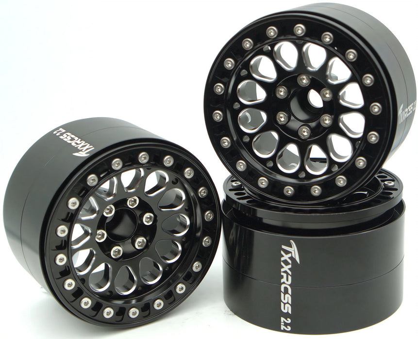 TxxRcss 4PCS 2.2" 61.5x40.5mm Beadlock Wheel Rims 1/10 (Alu)