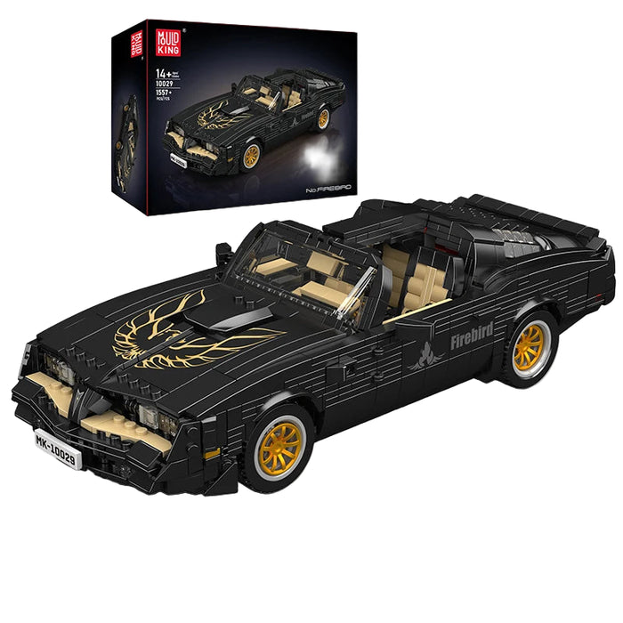 MOULD KING 10029 The Black Firebird Sports Car Model Building Blocks (1557 Pieces)