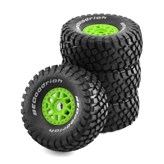 4PCS 138x55mm 1/7 1/8 Short Course Wheels Set (Plastic, Rubber)