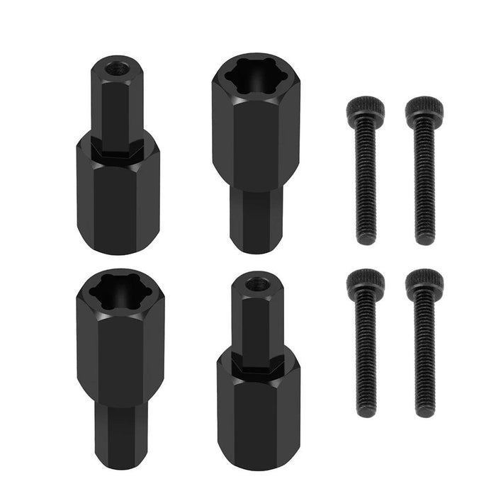 4PCS Rad Sechskant Verlängerte Adapter für WPL C34 C24 1/16 (Aluminium)