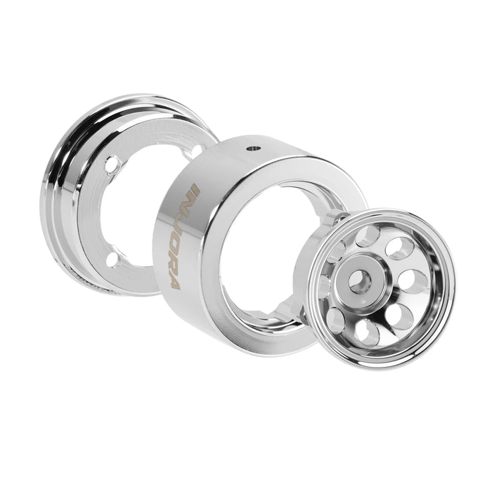 INJORA 4PCS 0.6"/0.7" 37×15mm Beadlock Wheel & MAVERIX M/T Tire Set 1/30