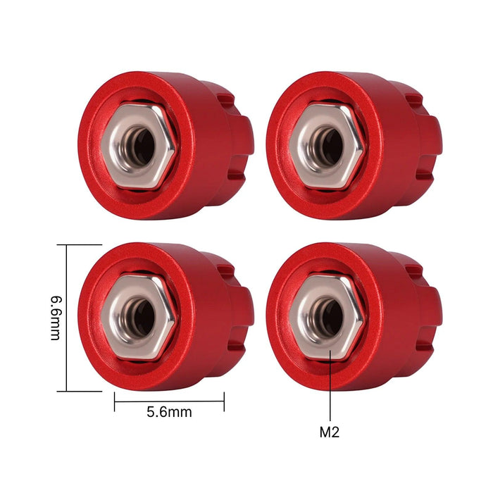 INJORA M2 M2.5 Wheel Lock Nuts with Aluminium Cap 1/24 1/18