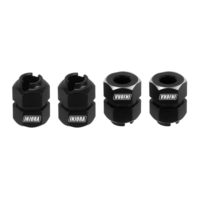 INJORA 9mm Thickness Wheel Hex with Nuts for Traxxas TRX4M 1/18 (RVS)