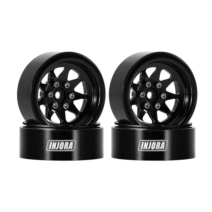 INJORA -4.05mm Offset 1.3" 33.5x14.8mm Beadlock Crawler Wheels 1/24 1/18 (Steel) W1312