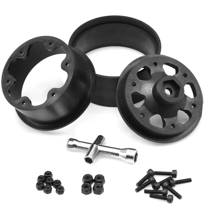 4PCS 1.9" 56x28mm 1/10 Crawler Beadlock Wheels (Plastic)