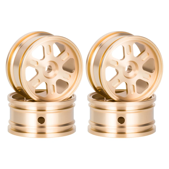 4PCS 0.7" 18x9.5mm Wheel Rims for Axial SCX30 1/30 (Messing)