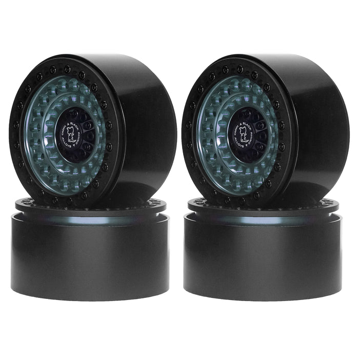 4PCS 2.2" 52x35mm Beadlock Wheels Crawler 1/10 (Aluminium)