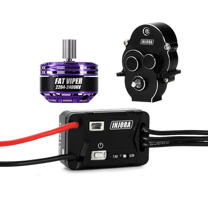 Injora MBL32 G2 ESC & 2204 Fat Viper Motor for Traxxas TRX-4M 1/18