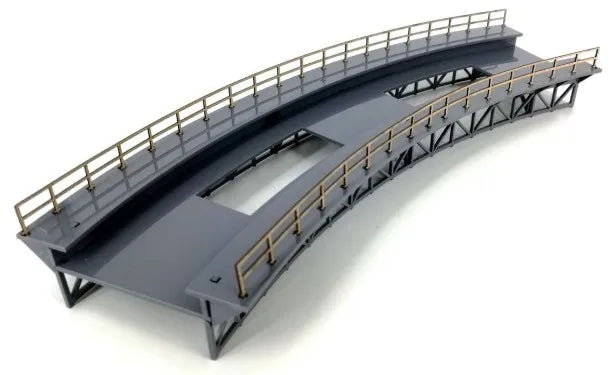 45 Degrees Curved Railway Bridge Model HO 1/87