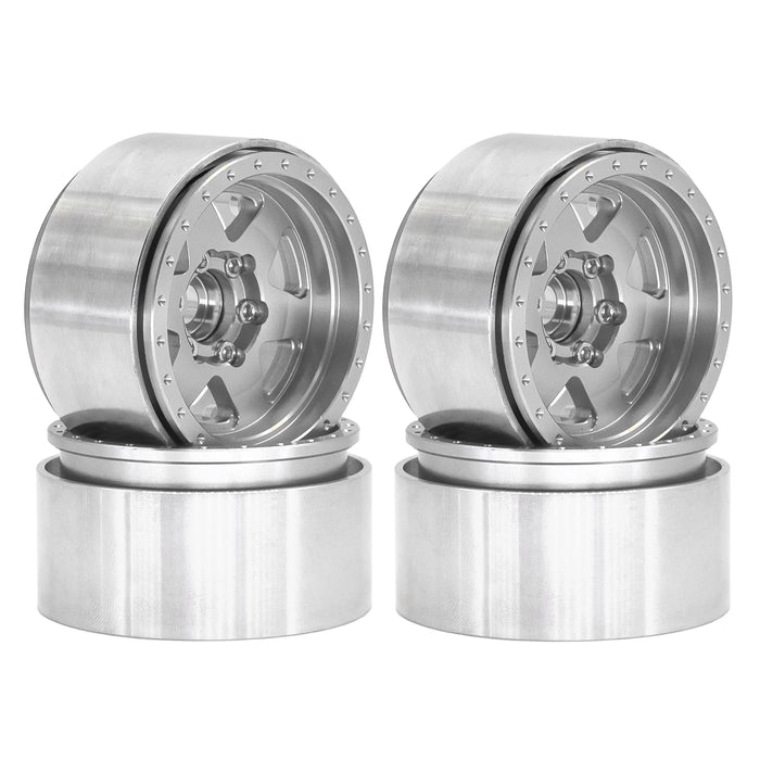 4PCS 1.9" 56x24mm 1/10 Crawler Beadlock Wheels Set (Metal)