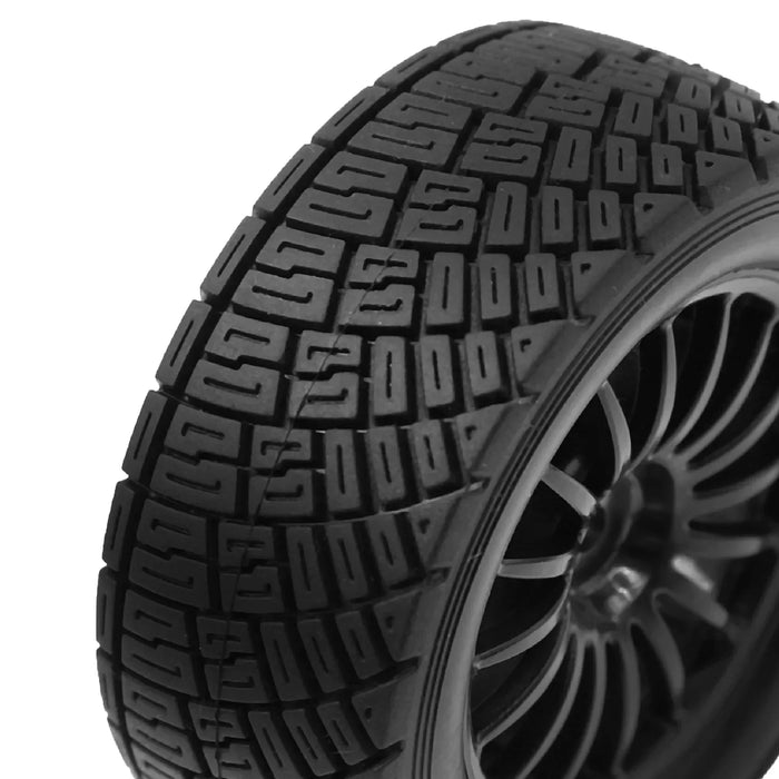 4PCS 80x30mm 1/10 Rally Wheels Set (Metal, Rubber)