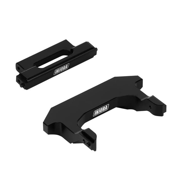 Pare-chocs avant rigide INJORA et support arrière pour Axial SCX24 Gladiator Power Wagon 1/24 (Aluminium)