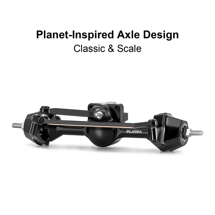 INJORA +3mm Planet Axles w/ Steering Knuckles for Axial SCX30 1/30