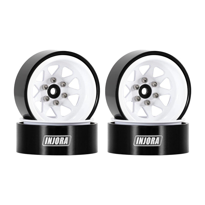 INJORA -4.05mm Offset 1.3" 33.5x14.8mm Beadlock Crawler Wheels 1/24 1/18 (Steel) W1312