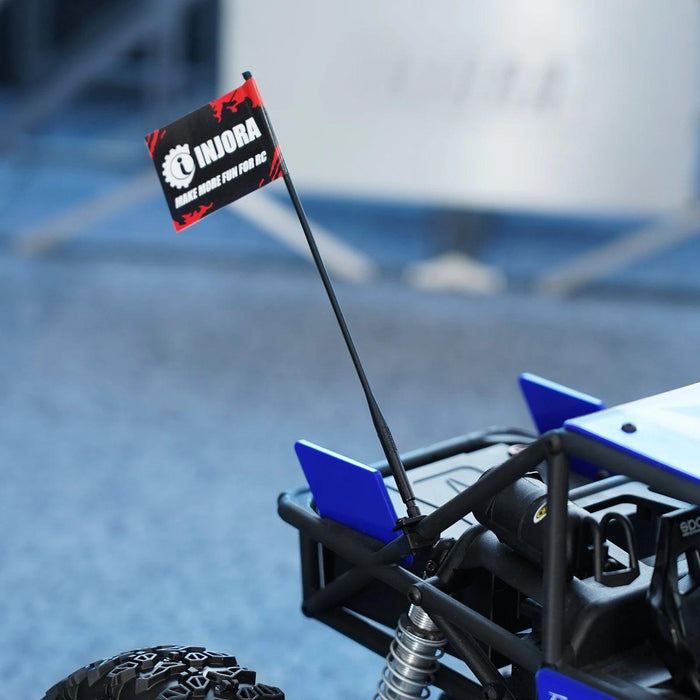 4PCS INJORA 147mm 1/10 Antenne de décoration avec drapeau