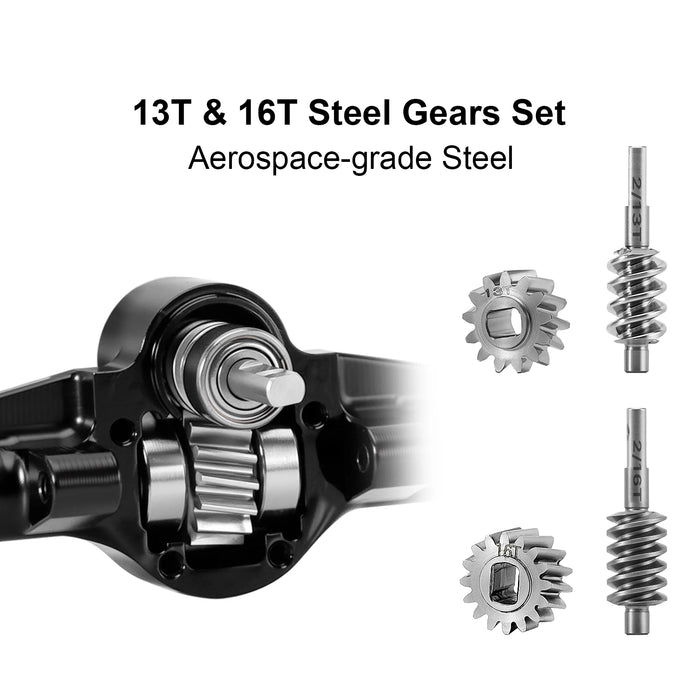INJORA +3mm Planet Axles w/ Steering Knuckles for Axial SCX30 1/30