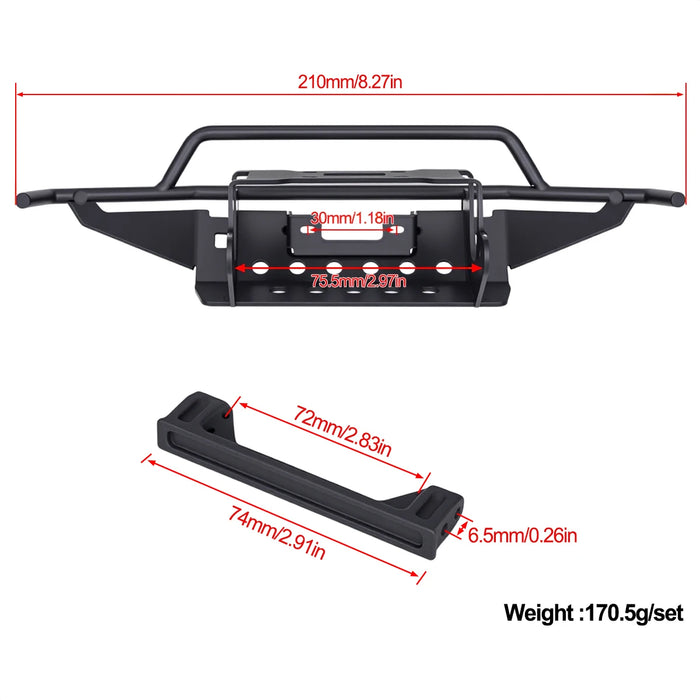 Front Bumper for Traxxas TRX4 Bronco 1/10 (RVS)