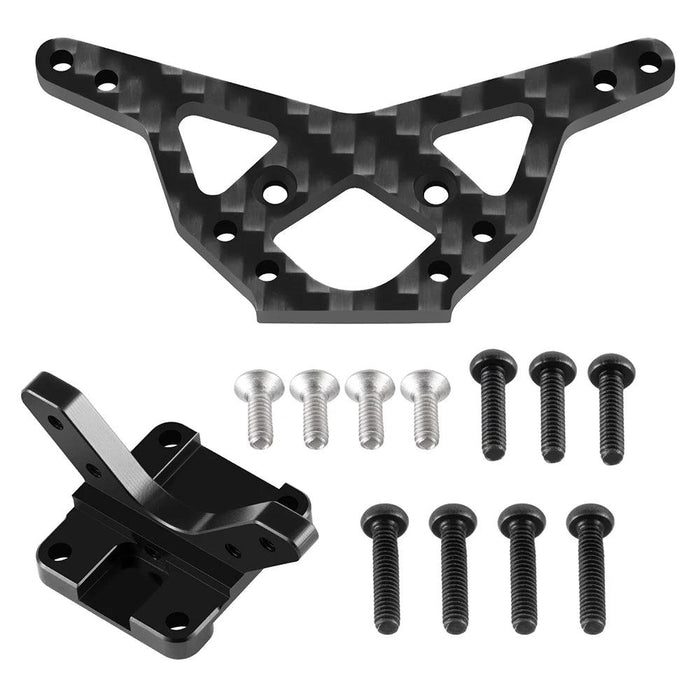 Vorderer / hinterer Stoßdämpferhalter für Losi Mini-B 2WD 1/16 (Kohlenstofffaser + Aluminium)